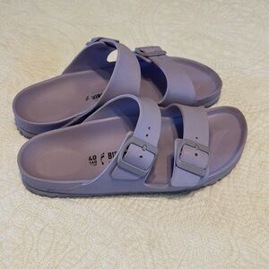 Birkenstock Arizona Eva Womens size 9 sandals purple slip on rubber comfort shoe